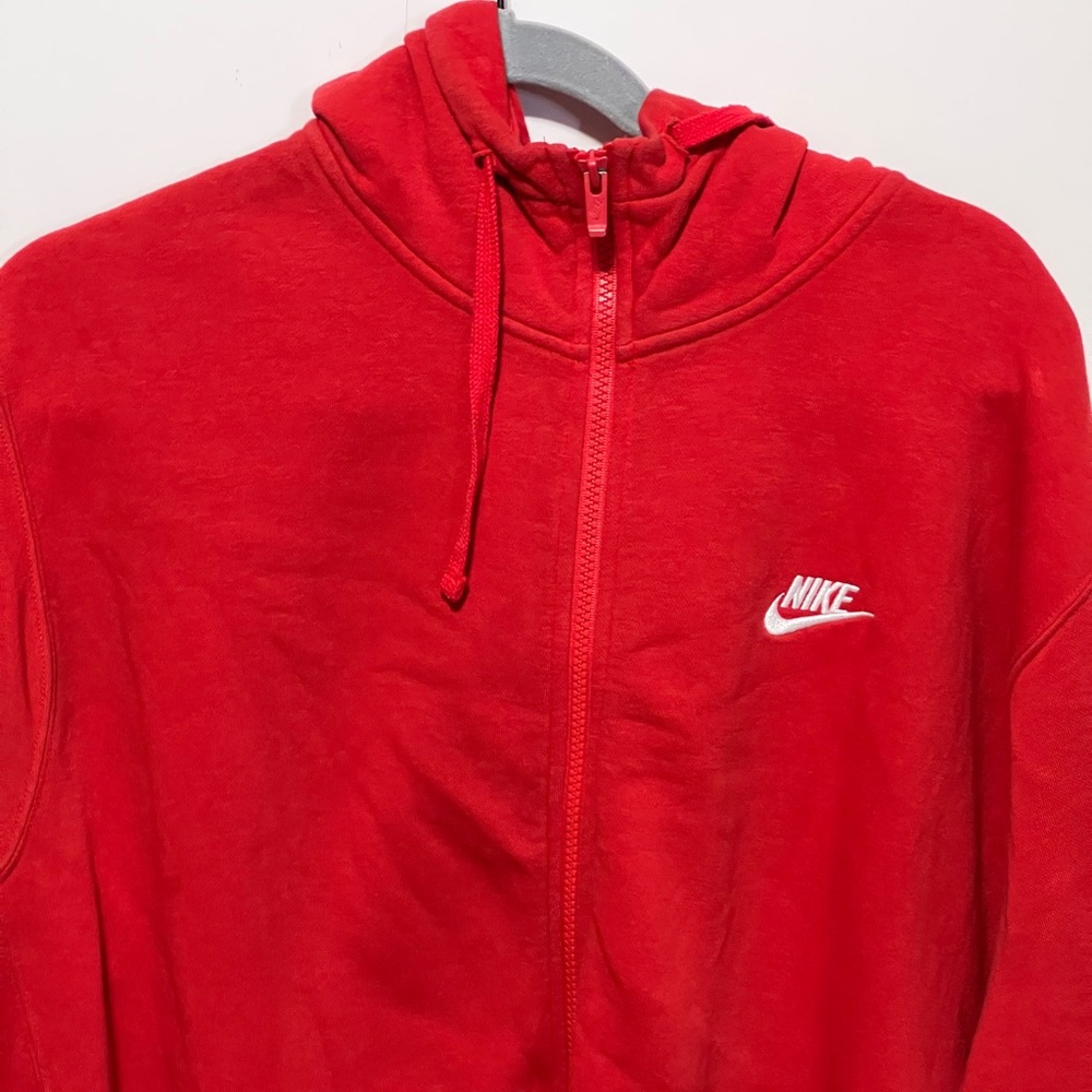 Red Nike Zip Up Hoodie